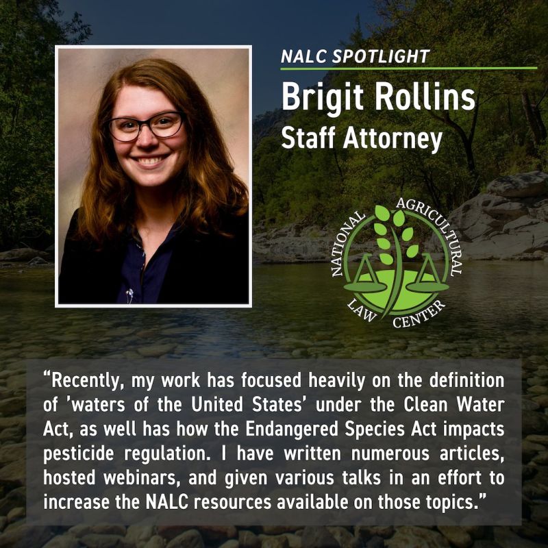 Image for the Tweet beginning: Brigit Rollins focuses on #envlaw