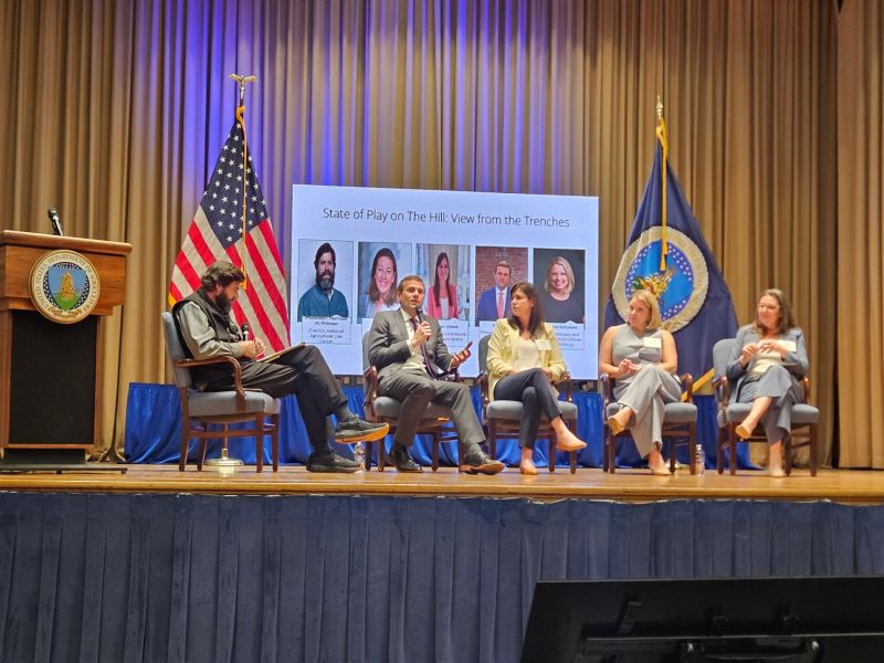 Image for the Tweet beginning: From L-R: Moderator Harrison Pittman,